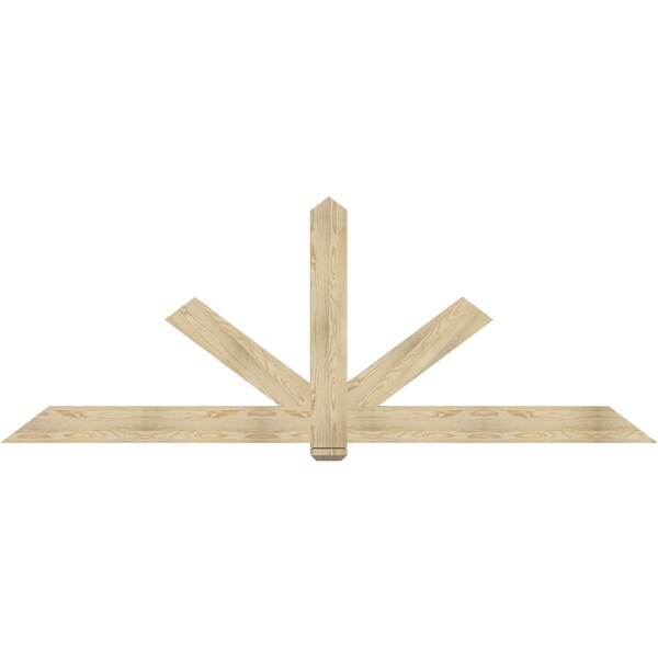 Ekena Millwork Kennewick Rough Sawn Timber Gable Bracket, Douglas Fir, 108"W x 40"H x 2"D x 6"F, 9/12 Pitch GBW108X40X0206KEN00RDF - main